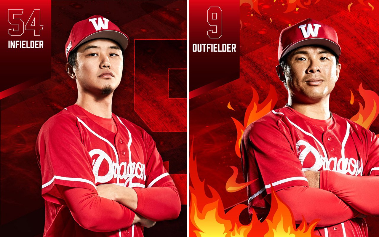 林瑋恩、吳宗峻登錄為球員後，雖然還沒有上場比賽，但已突顯龍隊缺人的狀況。 擷圖自味全龍FB官方粉絲團