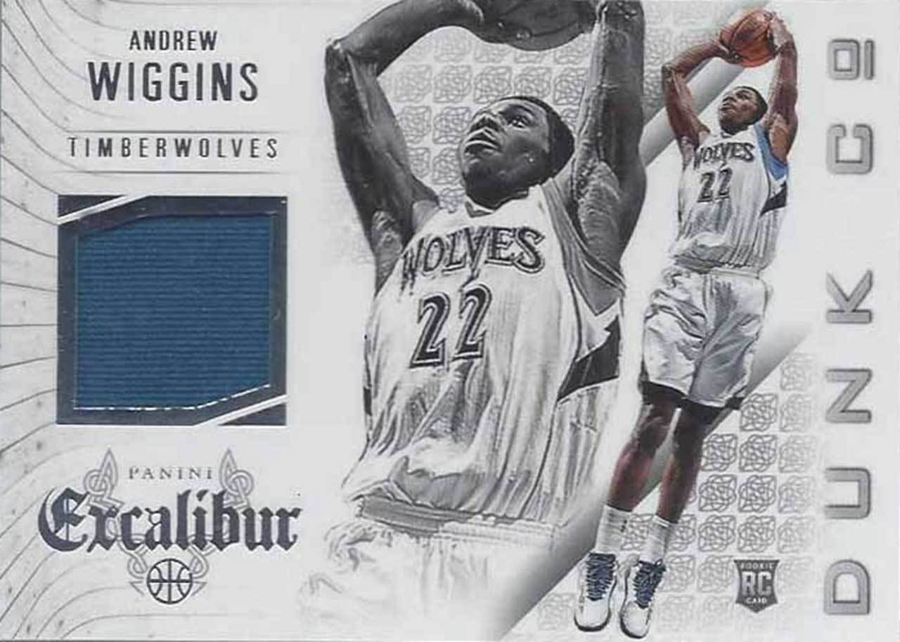 2014年選秀狀元維金斯首季就拿下新人王，但小時了了，大未必佳，接下來他的進步趨緩，近兩季在勇士甚至還有點倒退嚕，跟約柯奇的差距越來越大。 2014-15 Panini Excalibur 球員卡