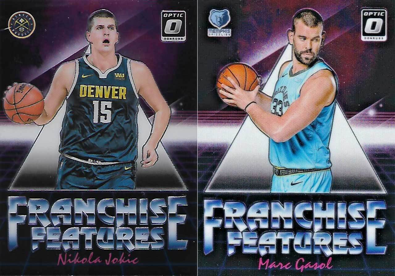 丹佛金塊隊認為二輪不乏一些瑰寶，灰熊隊昔日也曾在後段挑中小加索(右)，並將其培養為內線大將與全明星，選來約柯奇(左)養成也不無可能。 2018-19 Panini Donruss Optic 球員卡