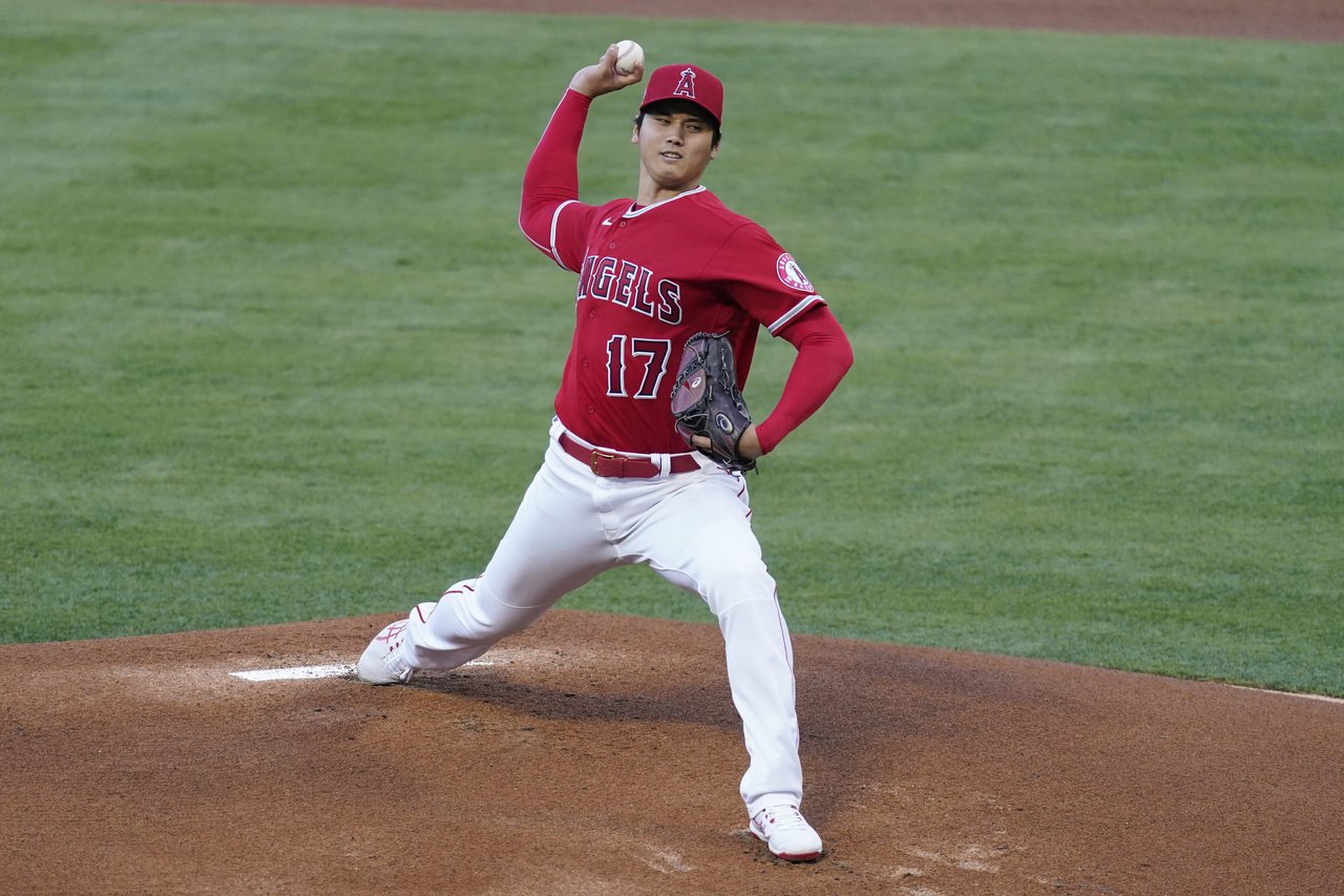 大谷翔平今年在投手丘上開始像個投手。 美聯社 大谷翔平今年在投手丘上開始像個投手。 美聯社
